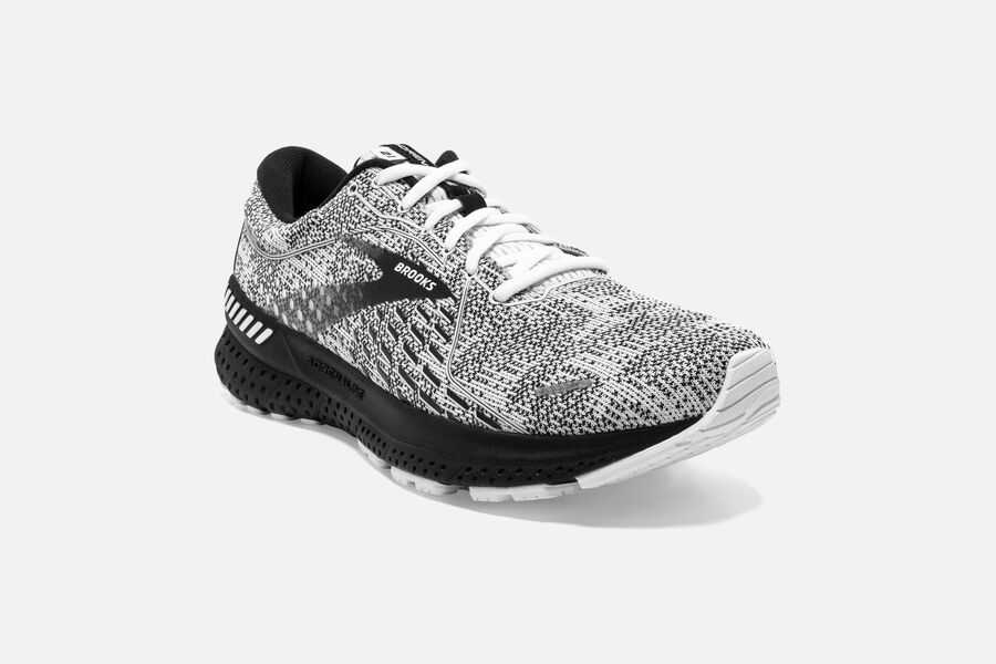 Brooks Adrenaline GTS 21 Road Running Shoes - Womens - White/Grey/Black - JU4931860